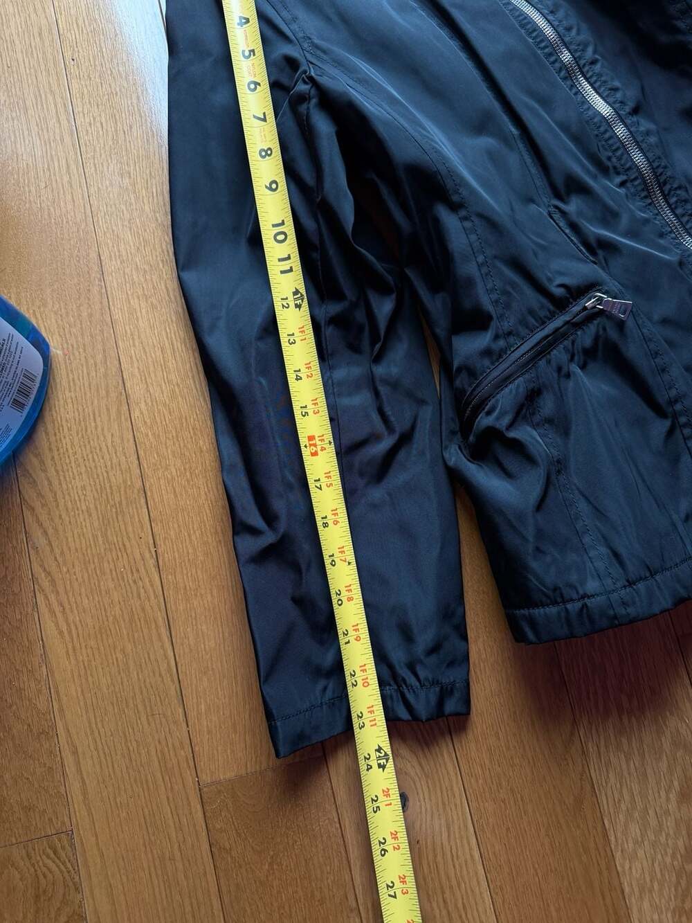 Prada Milano Black Nylon and Leather Jacket Size XL - Picture 7 of 9
